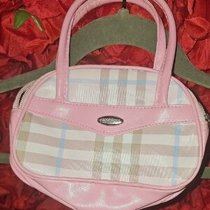 Girls Pink Plaid Mini Purse
